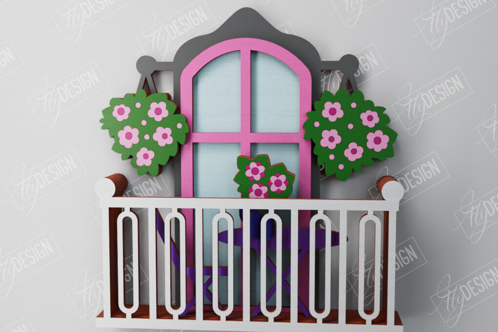 Intra απο ξύλο plywood  Χρώμα wenge 3mm-4mm πάχος - Διακοσμητικό Μπαλκόνι με στρώσεις | Τέχνη τοίχου Δίασταση 40x50 cm INTRAFABR-121326081