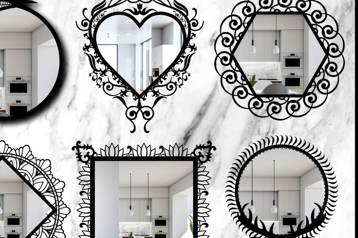 Intra απο ξύλο plywood  Χρώμα wenge 3mm-4mm πάχος - Διακοσμητικό Πλαίσιο Καθρέφτη Δέσμη κοπής Laser Δίασταση 30x30 cm INTRAFABR-9044074