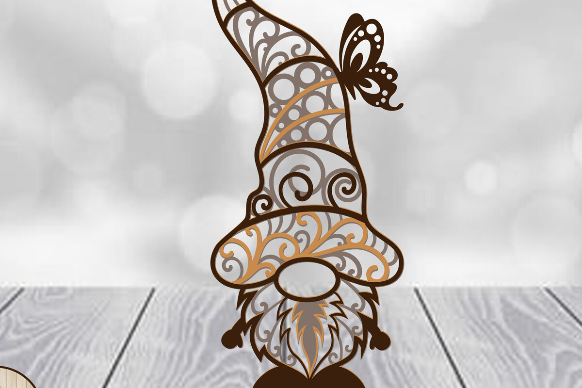 Σετ των 2 Intra απο ξύλο plywood  Χρώμα wenge 3mm-4mm πάχος - Διακοσμητικό πολυστρωματικό πρότυπο Gnome Δίασταση 3x8 cm INTRAFABR-32856510