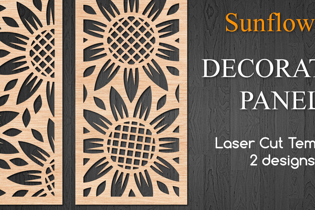 Intra απο ξύλο plywood  Χρώμα wenge 3mm-4mm πάχος - Διακοσμητικά πάνελ με ηλιοτρόπια Δίασταση 40x50 cm INTRAFABR-98692207