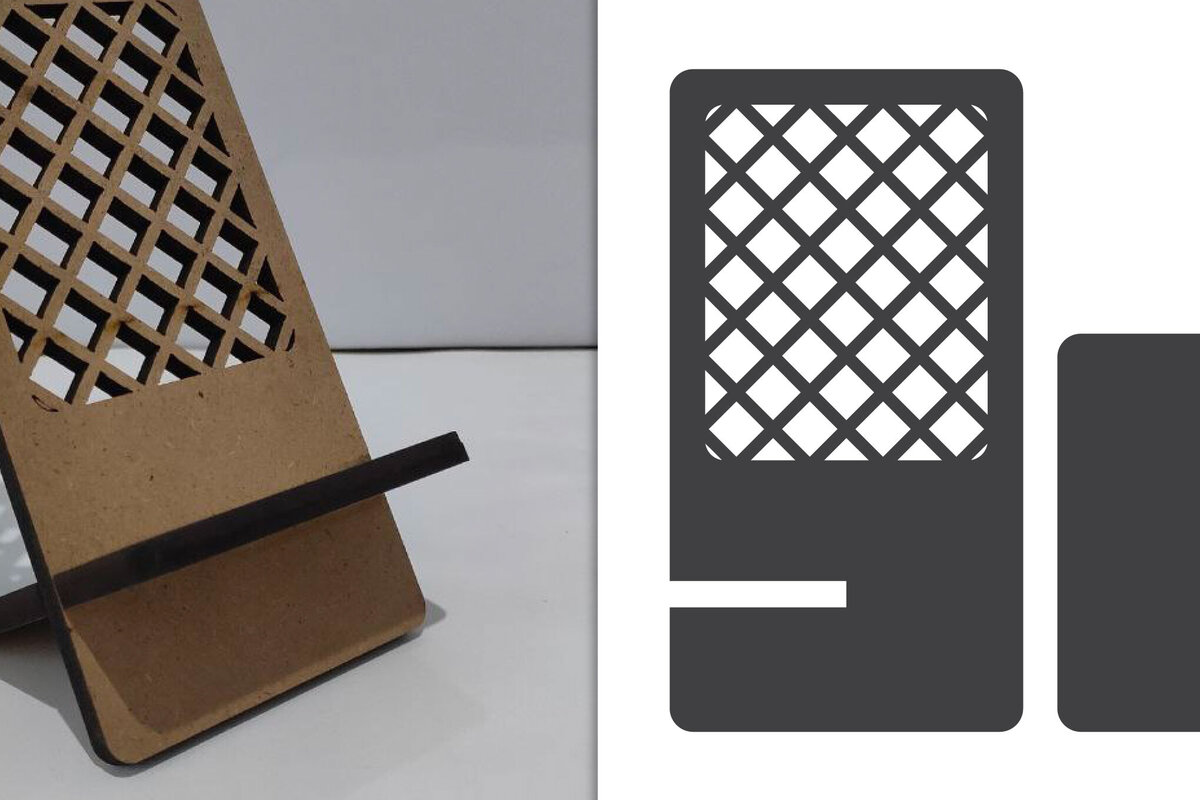 Intra απο ξύλο plywood  Χρώμα wenge 3mm-4mm πάχος - Διακοσμητική θήκη τηλεφώνου Lasercut Δίασταση 30x20 cm INTRAFABR-120165290