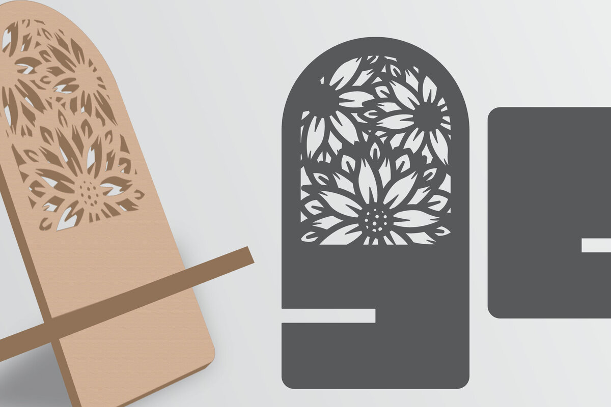 Intra απο ξύλο plywood  Χρώμα wenge 3mm-4mm πάχος - Διακοσμητική θήκη τηλεφώνου Lasercut Δίασταση 30x20 cm INTRAFABR-67012974