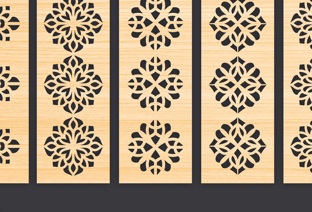 Σετ των 2 Intra απο ξύλο plywood  Χρώμα wenge 3mm-4mm πάχος - Διακοσμητικό Panel Wall Dec Δίασταση 6x6 cm INTRAFABR-81735975