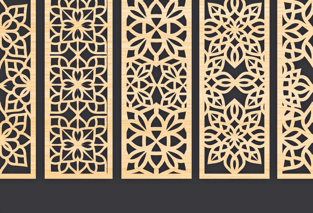 Σετ των 2 Intra απο ξύλο plywood  Χρώμα wenge 3mm-4mm πάχος - Διακοσμητικό Panel Wall Dec Δίασταση 6x6 cm INTRAFABR-81736004