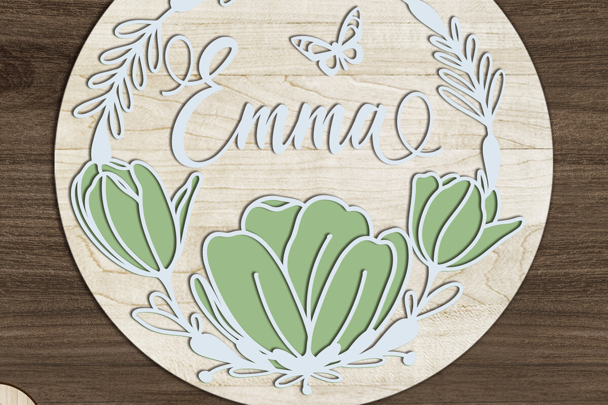 Σετ των 2 Intra απο ξύλο plywood  Χρώμα wenge 3mm-4mm πάχος - Διακοσμητική τέχνη τοίχων, πρότυπο πολλαπλών στρώσεων Δίασταση 14x14 cm INTRAFABR-113536722