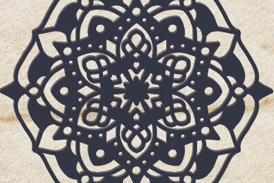 Intra απο ξύλο plywood  Χρώμα wenge 3mm-4mm πάχος - Διακοσμητικό τοίχου Mandala Κοπή Laser Δίασταση 30x30 cm INTRAFABR-113537797