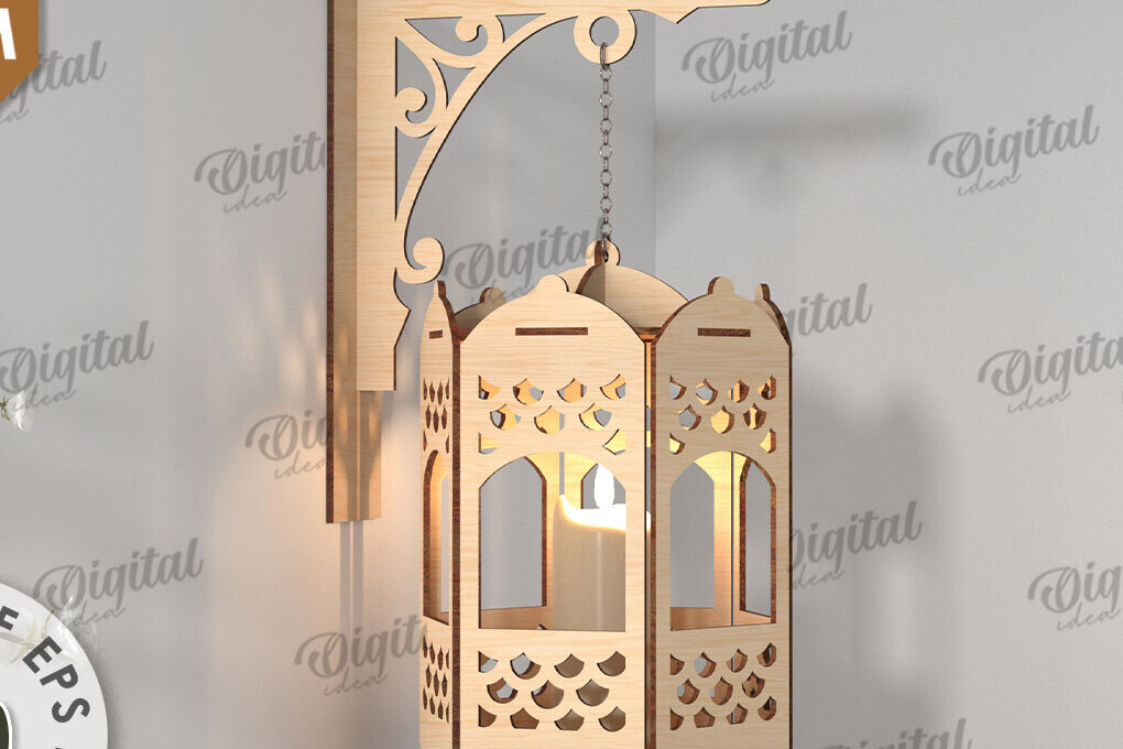 Intra απο ξύλο plywood  Χρώμα wenge 3mm-4mm πάχος - Διακοσμητικό Ξύλινο Επιτοίχιο Φωτιστικό Κοπής Laser Δίασταση 30x20 cm INTRAFABR-101664093