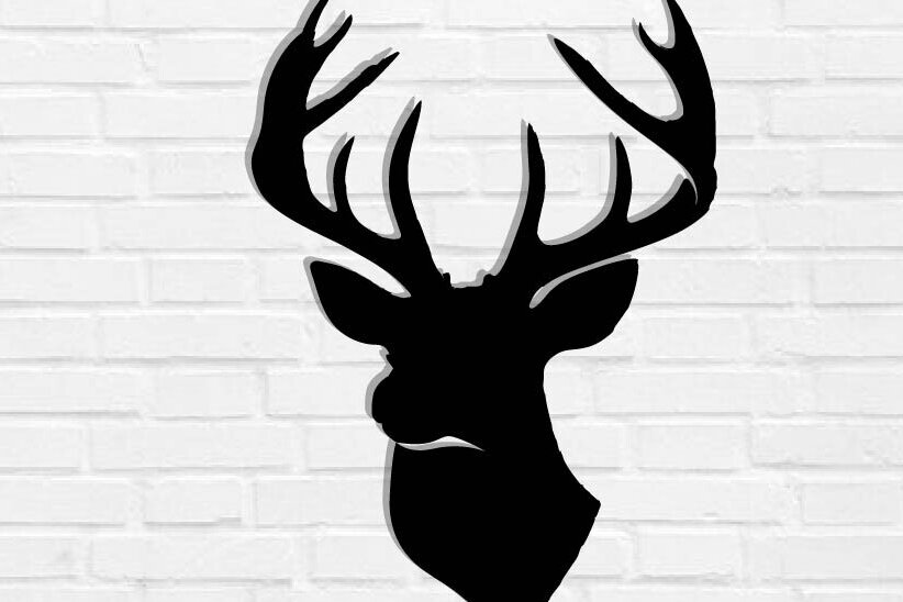 Intra απο ξύλο plywood  Χρώμα wenge 3mm-4mm πάχος - Deer Head Metal Wall Art Δίασταση 40x50 cm INTRAFABR-114246660