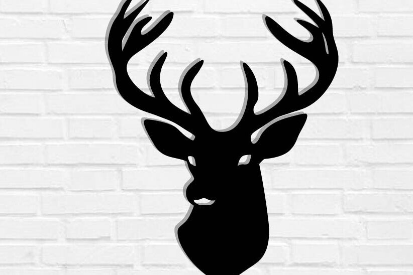 Intra απο ξύλο plywood  Χρώμα wenge 3mm-4mm πάχος - Deer Head Metal Wall Art Δίασταση 40x50 cm INTRAFABR-114246648