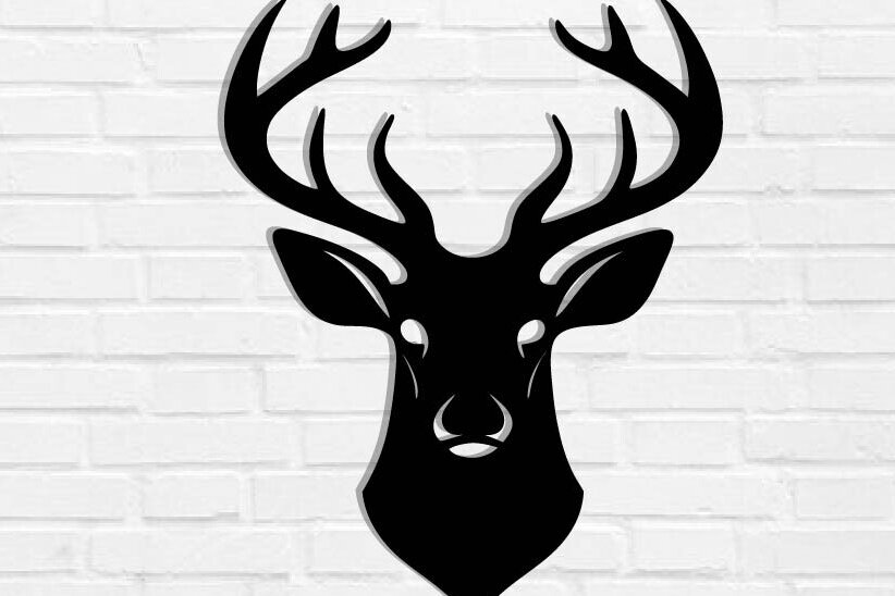 Intra απο ξύλο plywood  Χρώμα wenge 3mm-4mm πάχος - Deer Head Metal Wall Art Δίασταση 40x50 cm INTRAFABR-114246636