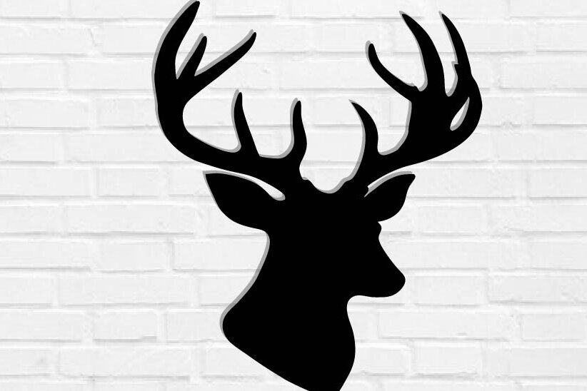 Intra απο ξύλο plywood  Χρώμα wenge 3mm-4mm πάχος - Deer Head διακόσμηση τοίχου Δίασταση 40x50 cm INTRAFABR-114246708