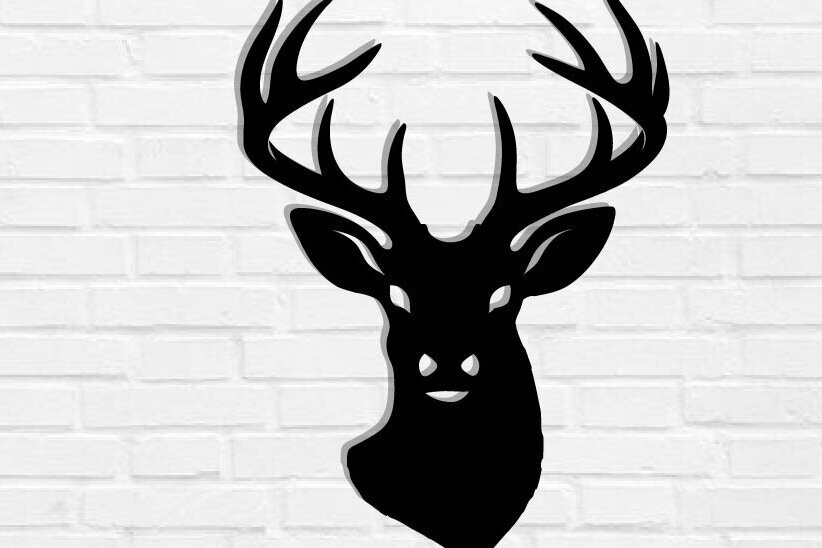 Intra απο ξύλο plywood  Χρώμα wenge 3mm-4mm πάχος - Deer Head διακόσμηση τοίχου Δίασταση 40x50 cm INTRAFABR-114246687