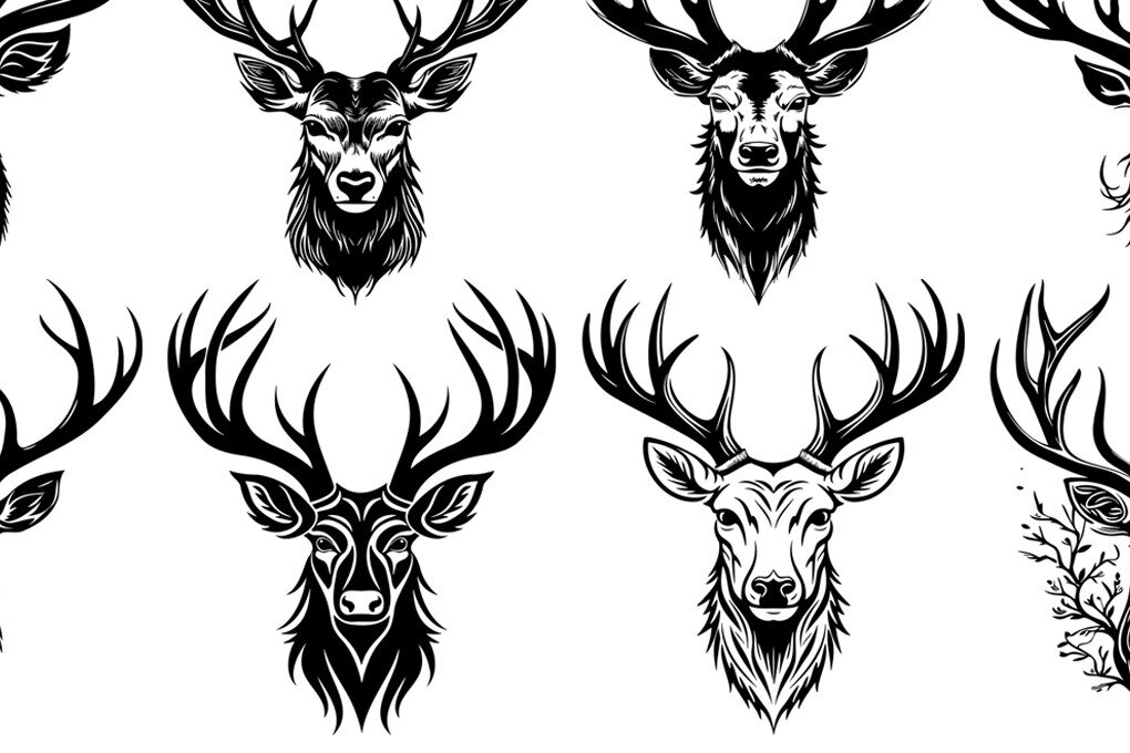 Intra απο ξύλο plywood  Χρώμα wenge 3mm-4mm πάχος - Πακέτο με κεφάλι ελαφιού | Κυνήγι ελαφιών Δίασταση 30x20 cm INTRAFABR-119538544