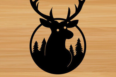 Intra απο ξύλο plywood  Χρώμα wenge 3mm-4mm πάχος - Deer Hunting File Art Wall Art Δίασταση 40x50 cm INTRAFABR-115451687