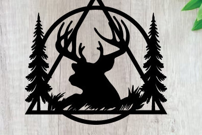 Intra απο ξύλο plywood  Χρώμα wenge 3mm-4mm πάχος - Κυνήγι ελαφιών ές επιγραφές Επιγραφές λέιζερ Δίασταση 40x50 cm INTRAFABR-121438672