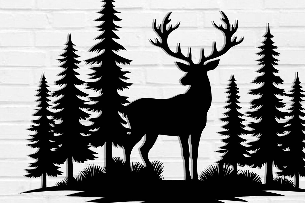 Intra απο ξύλο plywood  Χρώμα wenge 3mm-4mm πάχος - με λέιζερ ού τοίχου Deer Δίασταση 30x40 cm INTRAFABR-112519559