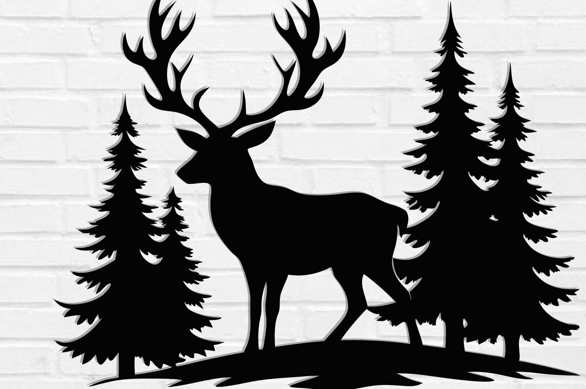 Intra απο ξύλο plywood  Χρώμα wenge 3mm-4mm πάχος - Deer Metal Wall Art Δίασταση 30x40 cm INTRAFABR-114077877