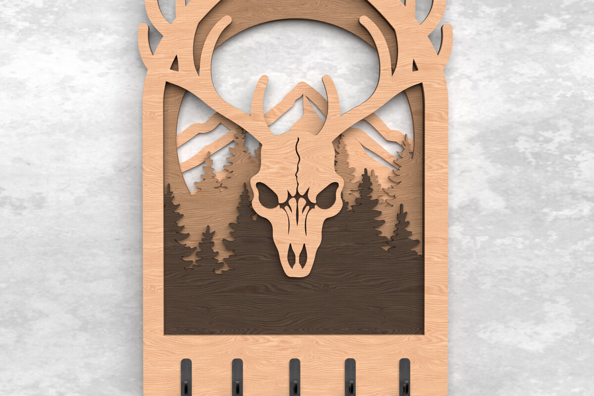 Intra απο ξύλο plywood  Χρώμα wenge 3mm-4mm πάχος - Κλειδιά κρανίου ελαφιού Δίασταση 30x20 cm INTRAFABR-109665223