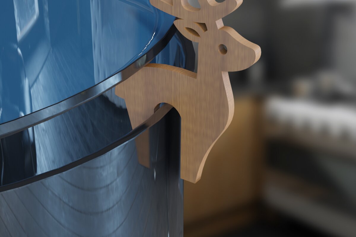 Intra απο ξύλο plywood  Χρώμα wenge 3mm-4mm πάχος - Ελάφια . Pot Prop Δίασταση 30x20 cm INTRAFABR-109665285