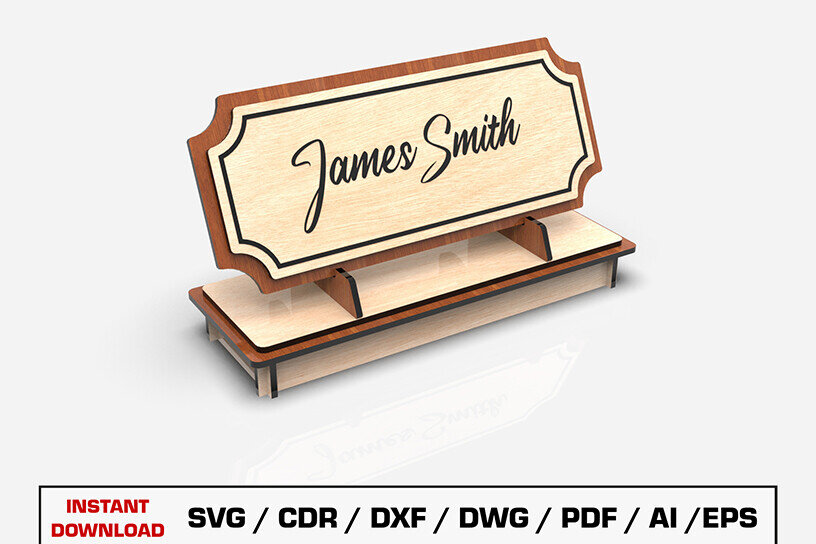 Intra απο ξύλο plywood  Χρώμα wenge 3mm-4mm πάχος - κοπής λέιζερ πινακίδας γραφείου Δίασταση 30x20 cm INTRAFABR-98279802