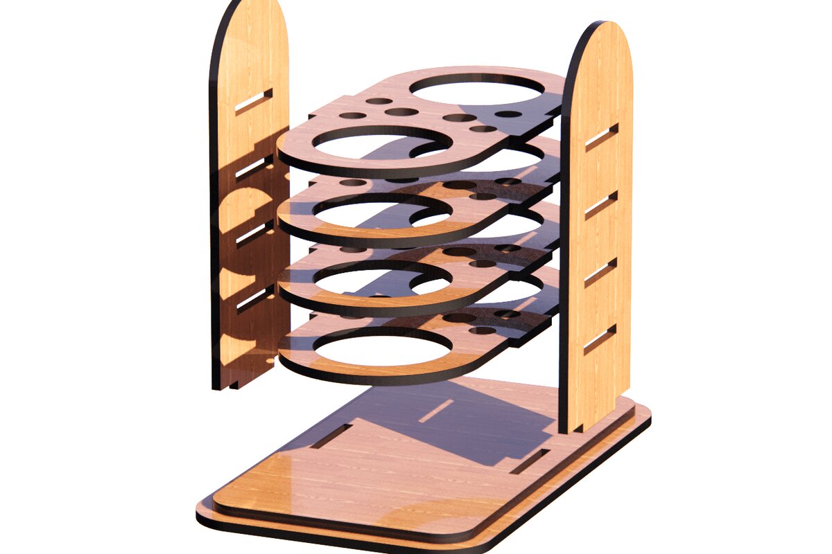 Intra απο ξύλο plywood  Χρώμα wenge 3mm-4mm πάχος - Desk Organizer κοπής με λέιζερ Δίασταση 155x120 cm INTRAFABR-97783150