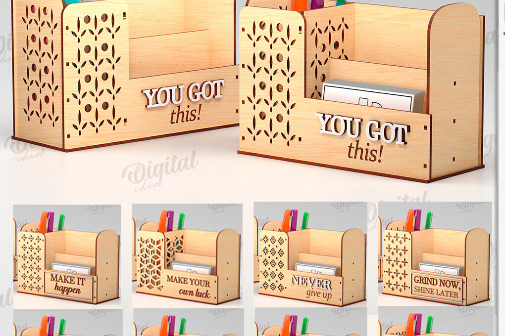 Intra απο ξύλο plywood  Χρώμα wenge 3mm-4mm πάχος - Desk Organizers Bundle Δίασταση 30x20 cm INTRAFABR-96130609