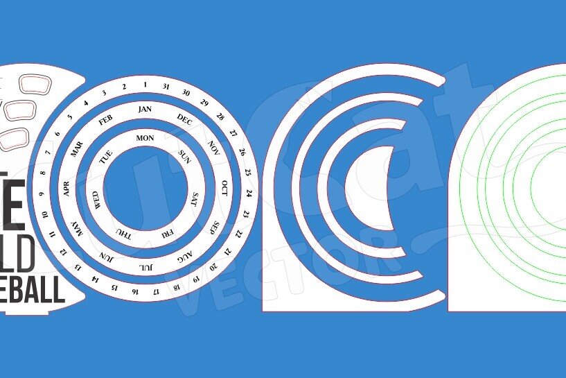 Σετ των 2 Intra απο ξύλο plywood  Χρώμα wenge 3mm-4mm πάχος - Δώρο μπέιζμπολ Desktop Perpetual Calendar Δίασταση 4x4 cm INTRAFABR-123507681