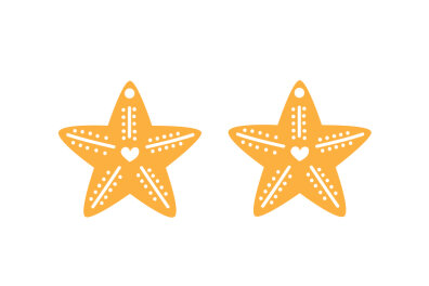 Σετ των 3 Intra απο ξύλο plywood  Χρώμα wenge 3mm-4mm πάχος - Αναλυτικά αστερίας για σκουλαρίκια κοπής με λέιζερ Δίασταση 3x3 cm INTRAFABR-110668658