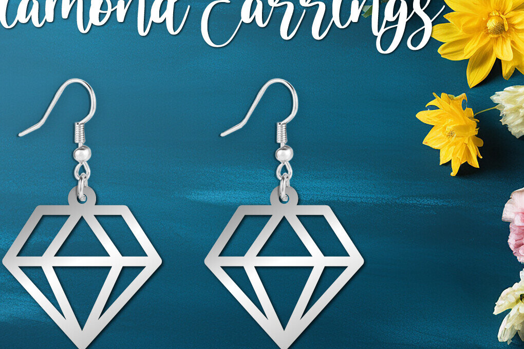 Σετ των 3 Intra απο ξύλο plywood  Χρώμα wenge 3mm-4mm πάχος - Διαμαντένιο Σκουλαρίκι Cut Δίασταση 3x3 cm INTRAFABR-85985330