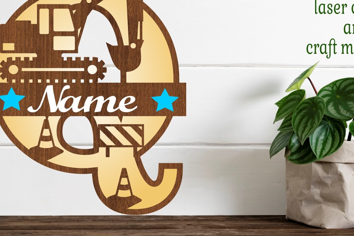 Intra απο ξύλο plywood  Χρώμα wenge 3mm-4mm πάχος - Digger Capital Monogram Letter Q Δίασταση 30x20 cm INTRAFABR-122192459