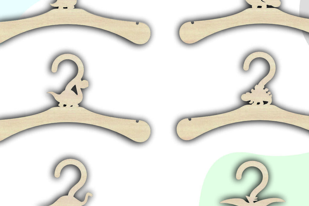 Intra απο ξύλο plywood  Χρώμα wenge 3mm-4mm πάχος - Dino Baby Hangers , Κρεμάστρα Δίασταση 20x20 cm INTRAFABR-79646476