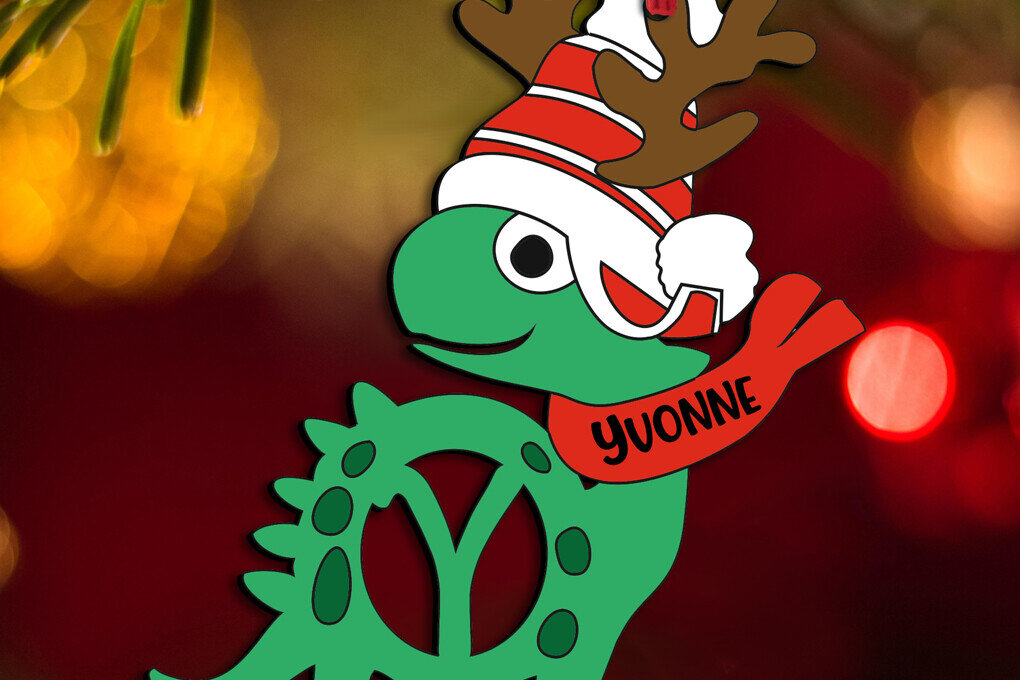 Σετ των 2 Intra απο ξύλο plywood  Χρώμα wenge 3mm-4mm πάχος - Dino Y Letter Χριστουγεννιάτικο δώρο Δίασταση 6x6 cm INTRAFABR-90362561