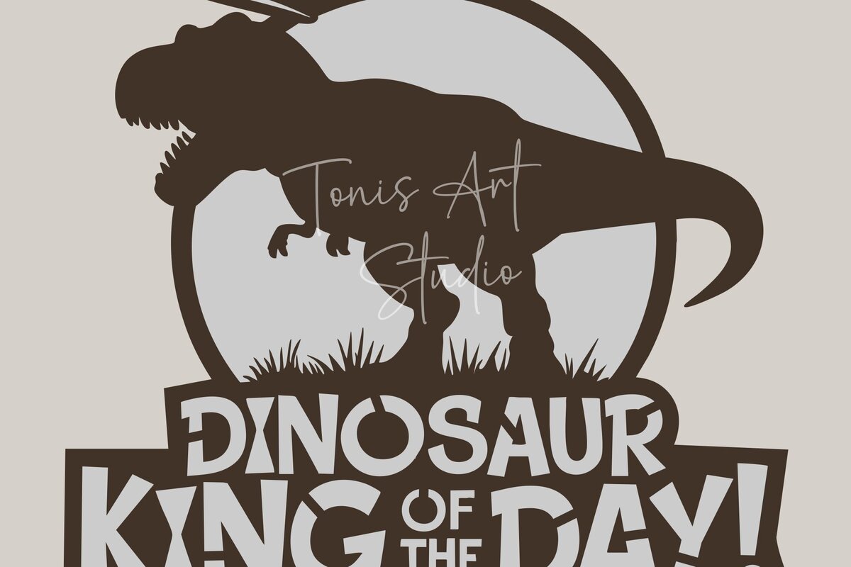 Intra απο ξύλο plywood  Χρώμα wenge 3mm-4mm πάχος - Dinosaur Birthday Cake Topper , T Rex Δίασταση 40x50 cm INTRAFABR-90040320