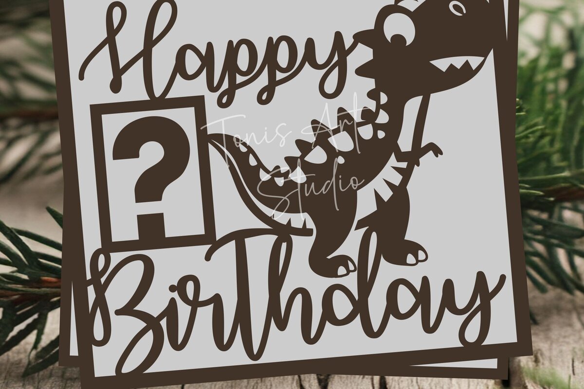 Intra απο ξύλο plywood  Χρώμα wenge 3mm-4mm πάχος - Dinosaur Birthday for Kids Party Δίασταση 40x50 cm INTRAFABR-98253448