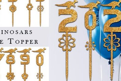 Intra απο ξύλο plywood  Χρώμα wenge 3mm-4mm πάχος - Dinosaurs Cake Topper Number Design Δίασταση 30x30 cm INTRAFABR-121423253