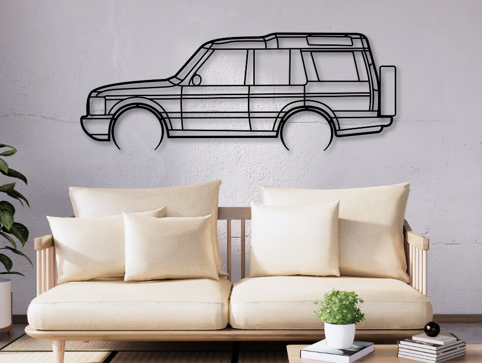 Σετ των 2 Intra απο ξύλο plywood  Χρώμα wenge 3mm-4mm πάχος - Discovery 2 Car Silhouette Δίασταση 20x20 cm INTRAFABR-84108690