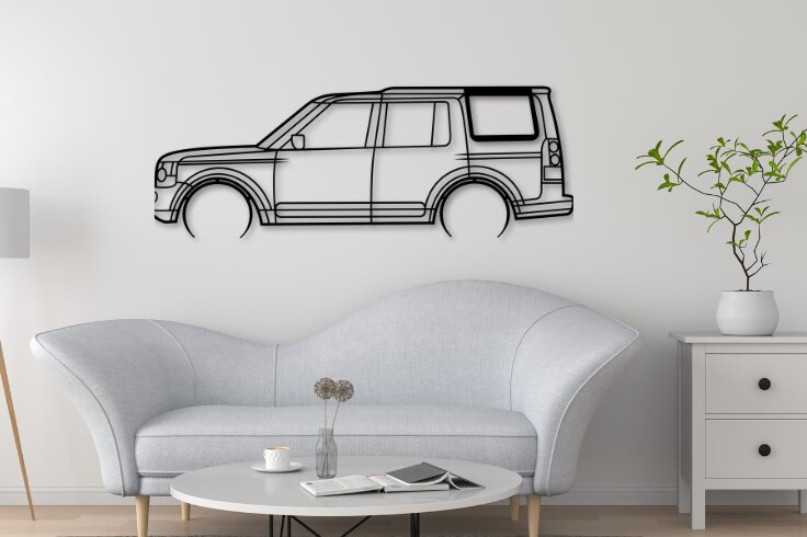 Σετ των 2 Intra απο ξύλο plywood  Χρώμα wenge 3mm-4mm πάχος - Discovery 4 Car Silhouette Δίασταση 20x20 cm INTRAFABR-84108106