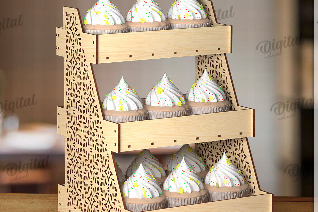 Intra απο ξύλο plywood  Χρώμα wenge 3mm-4mm πάχος - βάσης οθόνης. Ξύλινο σταντ Δίασταση 30x20 cm INTRAFABR-102528025