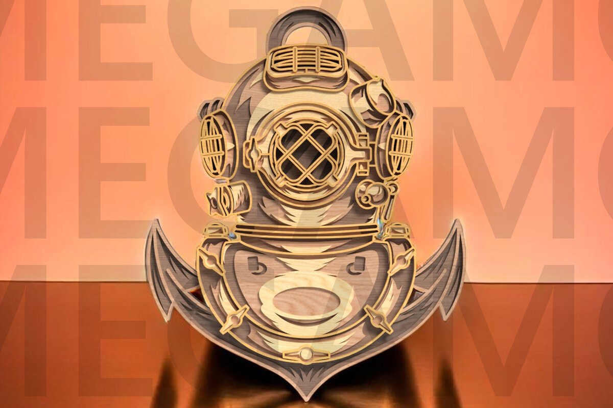 Σετ των 2 Intra απο ξύλο plywood  Χρώμα wenge 3mm-4mm πάχος - Καταδυτικό κράνος άγκυρα Layered Δίασταση 4x4 cm INTRAFABR-79049806