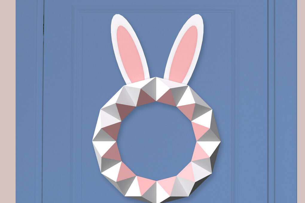 Intra απο ξύλο plywood  Χρώμα wenge 3mm-4mm πάχος - DIY Πασχαλινή γιρλάντα - 3d Papercraft Δίασταση 40x23 cm INTRAFABR-35685635