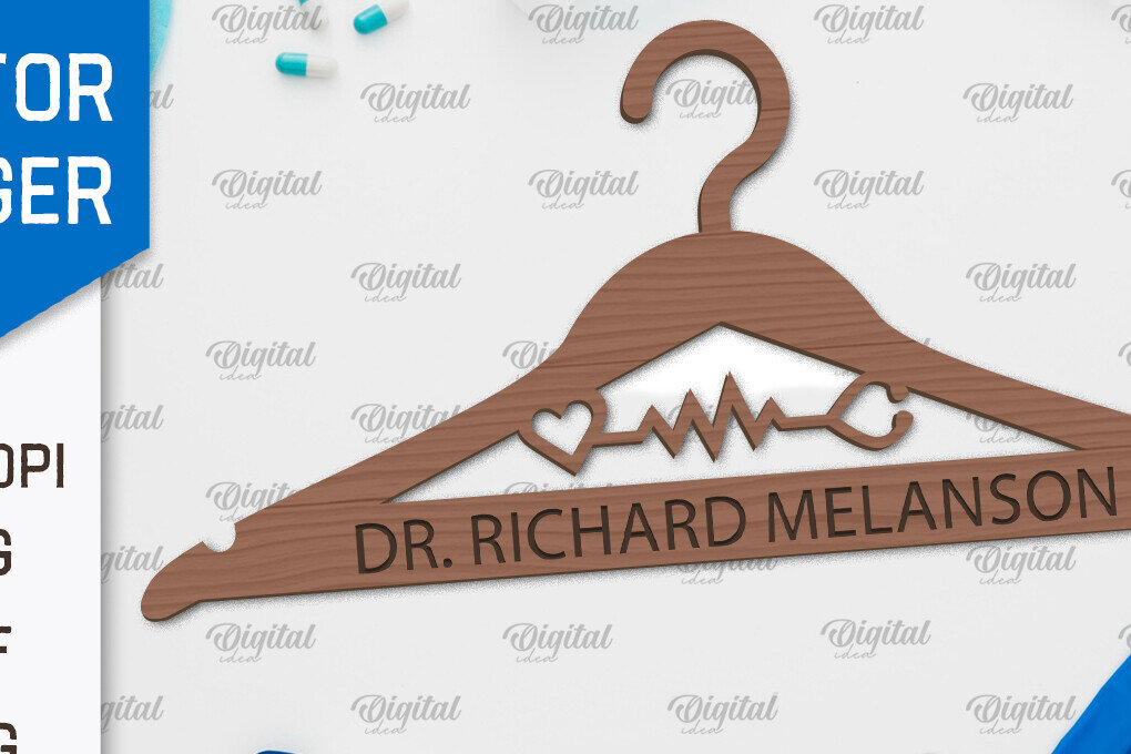 Intra απο ξύλο plywood  Χρώμα wenge 3mm-4mm πάχος - με λέιζερ ξύλινη κρεμάστρα Doctor Δίασταση 30x20 cm INTRAFABR-18411620