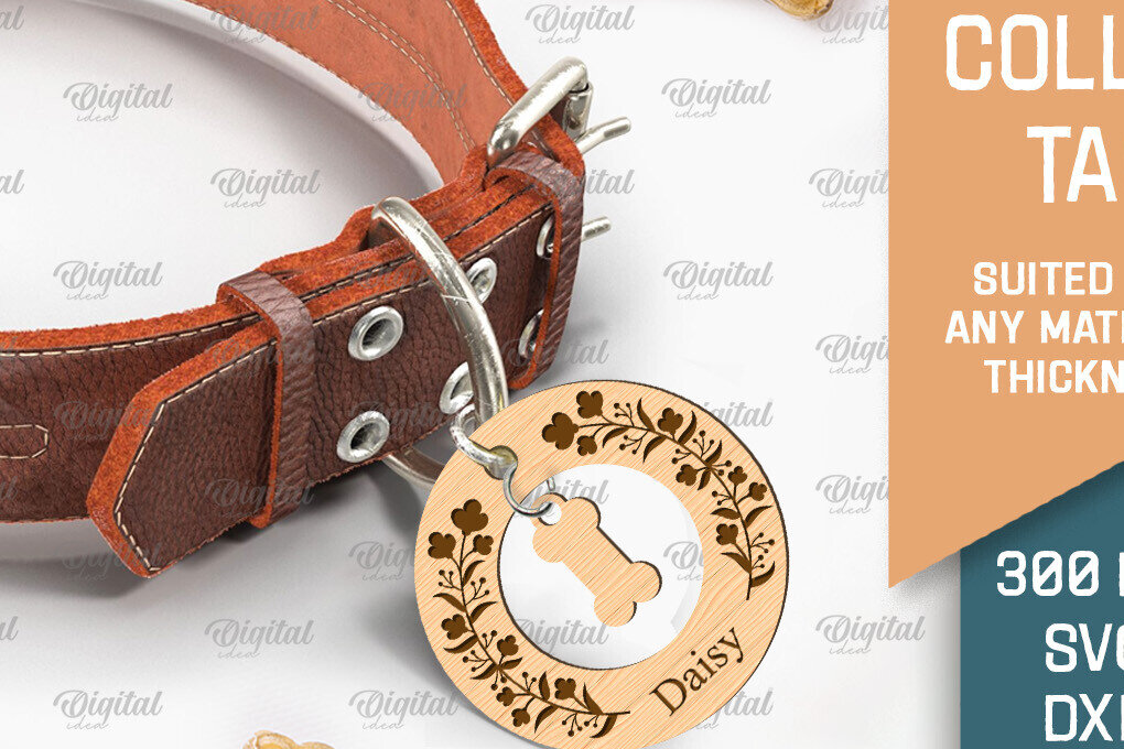 Intra απο ξύλο plywood  Χρώμα wenge 3mm-4mm πάχος - με κολάρο σκύλου. Ετικέτα ονόματος σκύλου Δίασταση 30x20 cm INTRAFABR-57498173