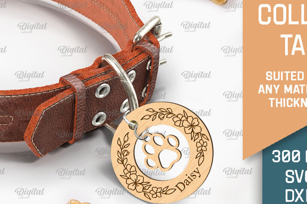 Intra απο ξύλο plywood  Χρώμα wenge 3mm-4mm πάχος - με κολάρο σκύλου. Ετικέτα ονόματος σκύλου Δίασταση 30x20 cm INTRAFABR-39398947