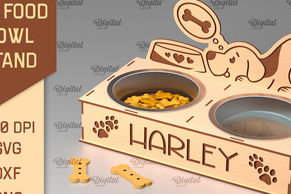 Intra απο ξύλο plywood  Χρώμα wenge 3mm-4mm πάχος - Βάση για μπολ τροφής για σκύλους Δίασταση 30x20 cm INTRAFABR-120788358