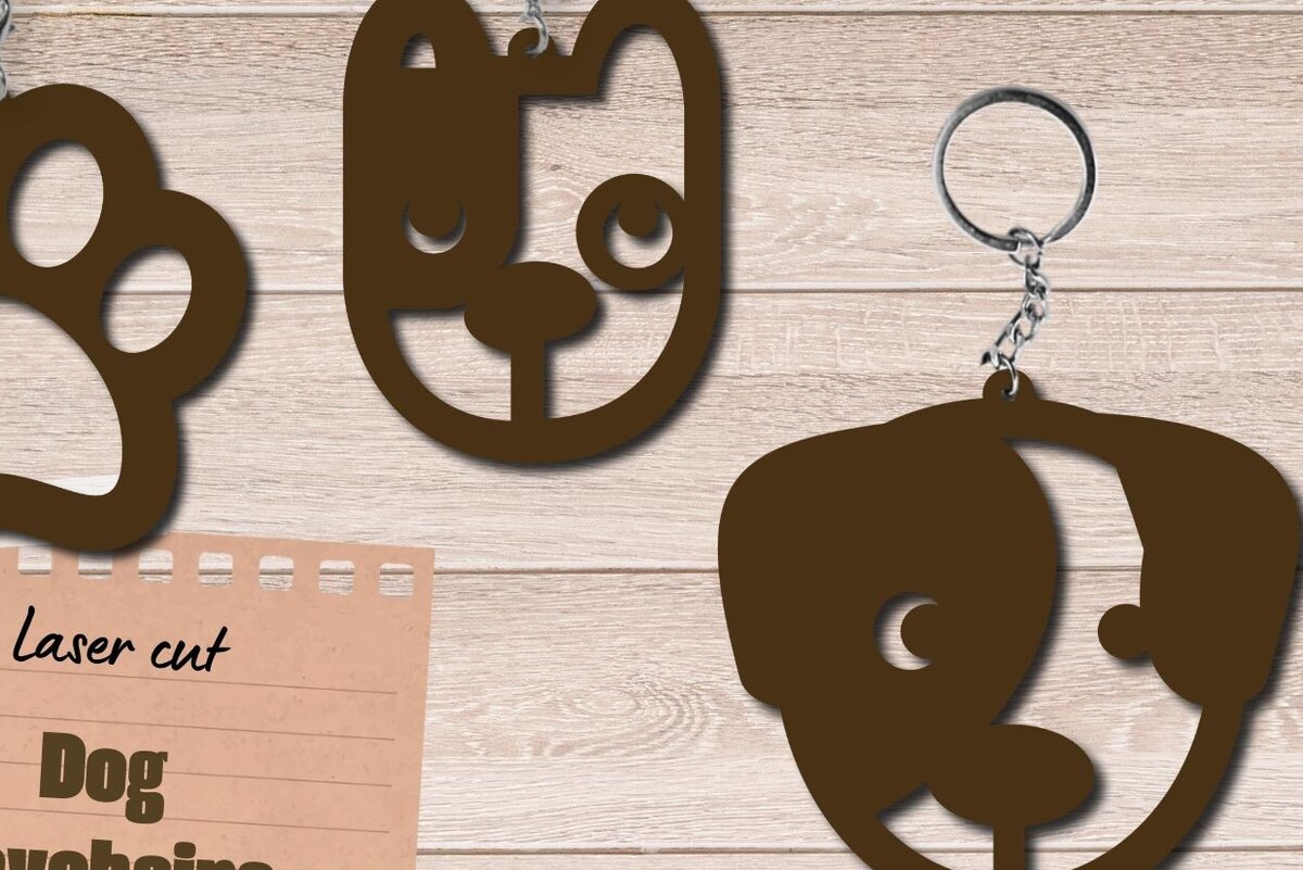 Σετ των 3 Intra απο ξύλο plywood  Χρώμα wenge 3mm-4mm πάχος - Μπρελόκ για σκύλους , Dog Lovers Gift Δίασταση 3x3 cm INTRAFABR-66960360