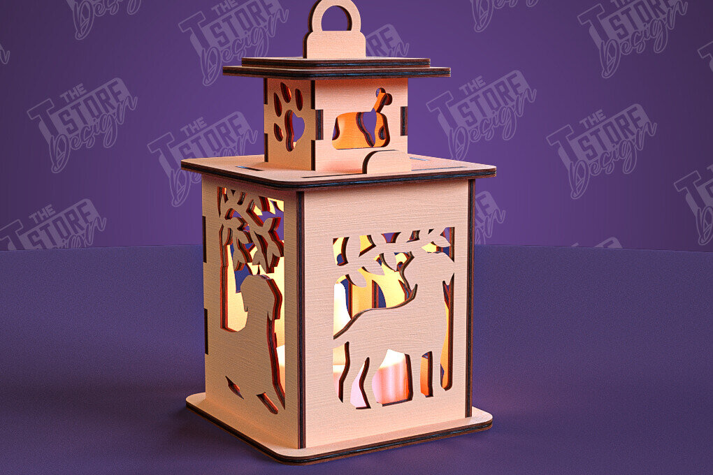 Intra απο ξύλο plywood  Χρώμα wenge 3mm-4mm πάχος - Φανάρι σκύλου | 3D Night Light | Κατοικία Κατοικίδια Δίασταση 20x20 cm INTRAFABR-100840847