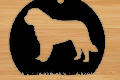 Intra απο ξύλο plywood  Χρώμα wenge 3mm-4mm πάχος - ός τοίχος με λίμα κοπής με λέιζερ σκύλου Δίασταση 40x50 cm INTRAFABR-100860797