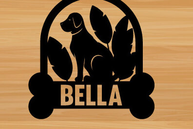 Intra απο ξύλο plywood  Χρώμα wenge 3mm-4mm πάχος - Dog Laser διακόσμηση τοίχου με λέιζερ Δίασταση 40x50 cm INTRAFABR-122457300