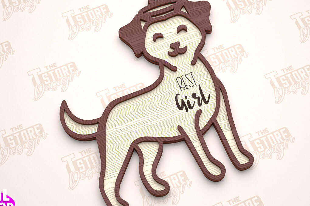 Σετ των 2 Intra απο ξύλο plywood  Χρώμα wenge 3mm-4mm πάχος - Στολίδι Μνήμης Σκύλου | Σκύλος Άγγελος | CNC Δίασταση 6x6 cm INTRAFABR-101963548