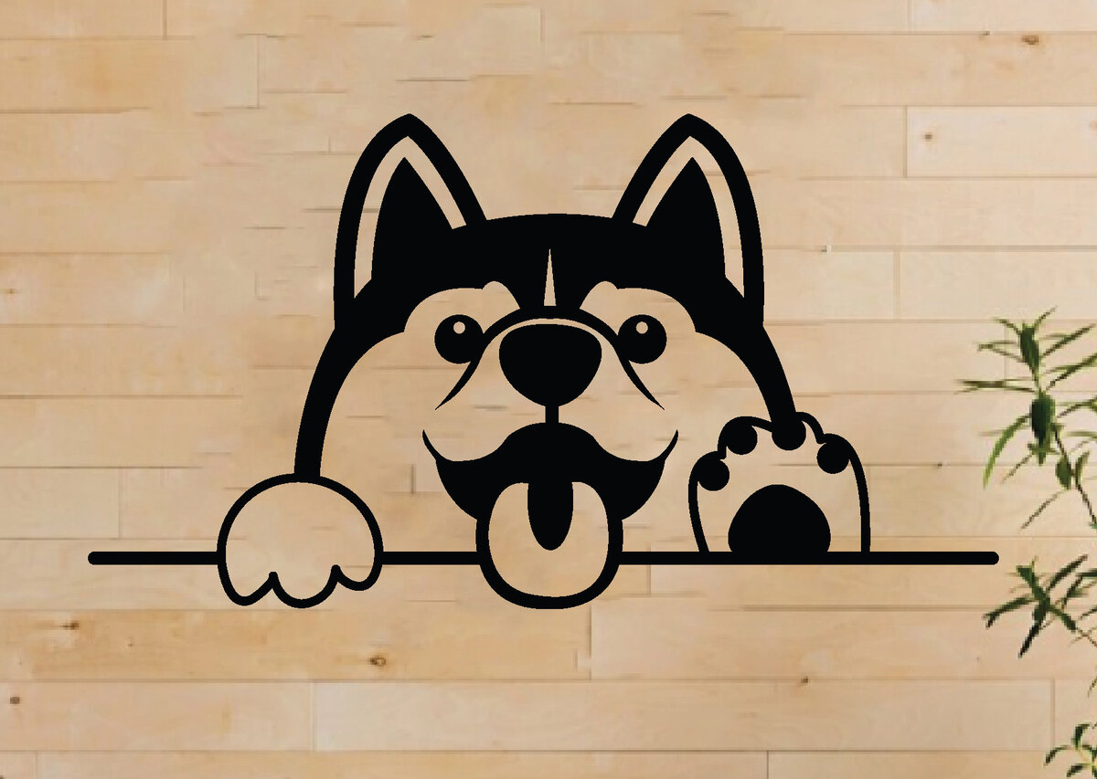 Intra απο ξύλο plywood  Χρώμα wenge 3mm-4mm πάχος - Dog Metal Wall Art, Dog Δίασταση 40x50 cm INTRAFABR-116585137